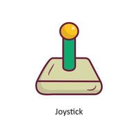 ilustración de diseño de icono de contorno lleno de vector de joystick. símbolo de juego en el archivo eps 10 de fondo blanco