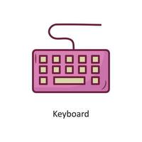 Keyboard vector filled outline Icon Design illustration. Gaming Symbol on White background EPS 10 File