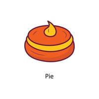 Pie vector filled outline Icon Design illustration. Holiday Symbol on White background EPS 10 File