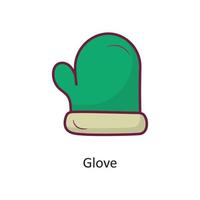 Glove vector filled outline Icon Design illustration. Holiday Symbol on White background EPS 10 File