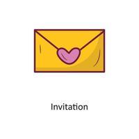 Invitation vector filled outline Icon Design illustration. Holiday Symbol on White background EPS 10 File