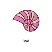 Snail vector filled outline Icon Design illustration. Holiday Symbol on White background EPS 10 File