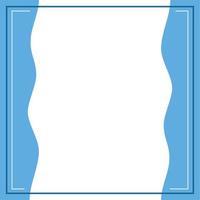 Blue and white background color with stripe line and wavy shapes. Suitable for social media post and web internet ads. Template layout. Frame, boarder for text, picture, advertisement. Empty space. vector