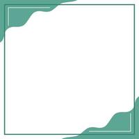 Green and white background color with stripe line and wavy shapes. Suitable for social media post and web internet ads. Template layout. Frame, boarder for text, picture, advertisement. Empty space. vector