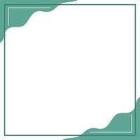 Green and white background color with stripe line and wavy shapes. Suitable for social media post and web internet ads. Template layout. Frame, boarder for text, picture, advertisement. Empty space. vector