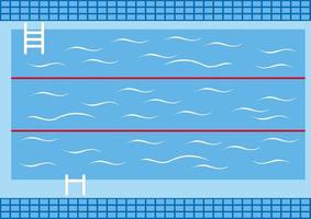 encuesta de natación vacía. vista superior. centro de spa. agua. vector