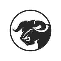 icono de vector de plantilla de logotipo de vaca