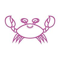 icono de diseño de ilustración de vector de cangrejo