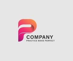 logotype letter P vector graphic logo design illustration