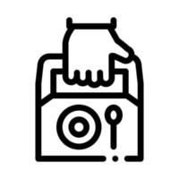 food container delivery icon vector outline illustration