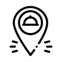 food delivery gps mark icon vector outline illustration