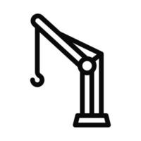 crane with hook icon vector outline illustration