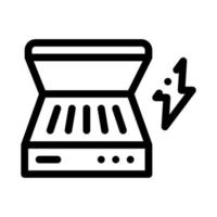 electrical bbq icon vector outline illustration