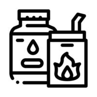 bbq liquid for fire icon vector outline illustration