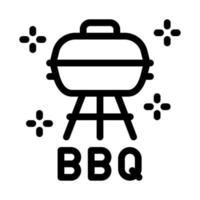 ilustración de contorno de vector de icono de equipo de barbacoa