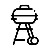 ilustración de contorno de vector de icono de herramienta de cocina de barbacoa