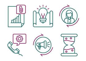 Growth Hacking Vector Icon Set