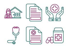 Nursing Home Vector Icon Set