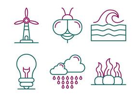 Natural Resources Vector Icon Set