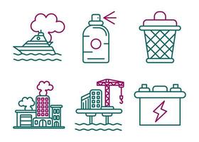 Pollution Vector Icon Set