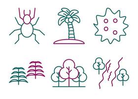 Rainforest Vector Icon Set