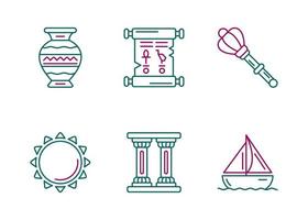 conjunto de iconos vectoriales únicos vector