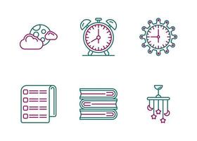 Time To Sleep Vector Icon Set