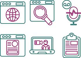 Unique Two Color Vector Icon Set