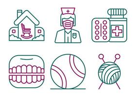 Unique Two Color Vector Icon Set