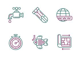 Unique Two Color Vector Icon Set
