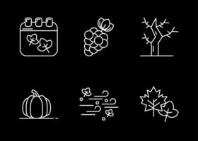 Autumn Nature Vector Icon Set