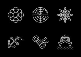 conjunto de iconos de vector de vela