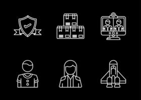 conjunto de iconos de vector de membresía