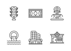 conjunto de iconos de vector de ciudad