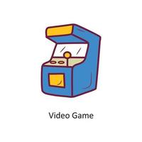 ilustración de diseño de icono de contorno lleno de vector de videojuego. símbolo de juego en el archivo eps 10 de fondo blanco