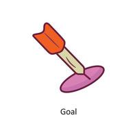 Goal vector filled outline Icon Design illustration. Gaming Symbol on White background EPS 10 File