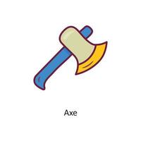 Axe vector filled outline Icon Design illustration. Gaming Symbol on White background EPS 10 File