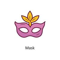 Mask vector filled outline Icon Design illustration. Holiday Symbol on White background EPS 10 File