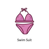 Swim Suit vector filled outline Icon Design illustration. Holiday Symbol on White background EPS 10 File