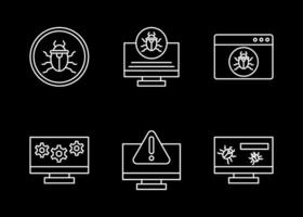 Cyber Attack Vector Icon Set