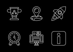 conjunto de iconos de vector de currículum de trabajo