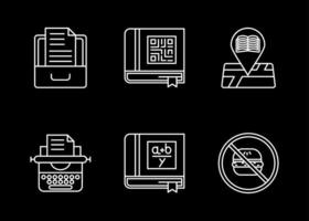 Library Vector Icon Set