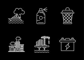 Pollution Vector Icon Set