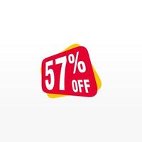 57 discount, Sales Vector badges for Labels, , Stickers, Banners, Tags, Web Stickers, New offer. Discount origami sign banner.