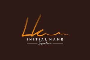 Initial LK signature logo template vector. Hand drawn Calligraphy lettering Vector illustration.