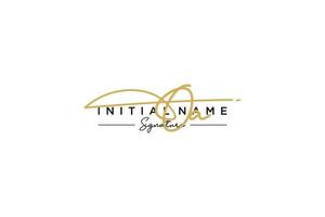 Initial OA signature logo template vector. Hand drawn Calligraphy lettering Vector illustration.