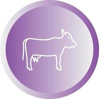 Beautiful Cow Line Vector Icon