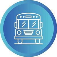 Beautiful School bus Vector line icon