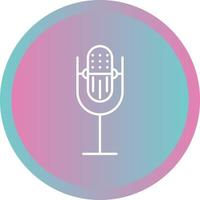 Beautiful Mic Line Vector Icon