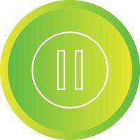 Beautiful Pause Button Line Vector Icon